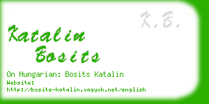 katalin bosits business card